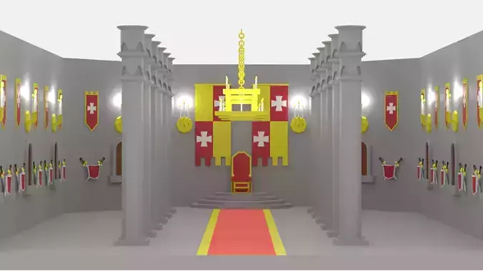 Cartoon Castle Throne Room