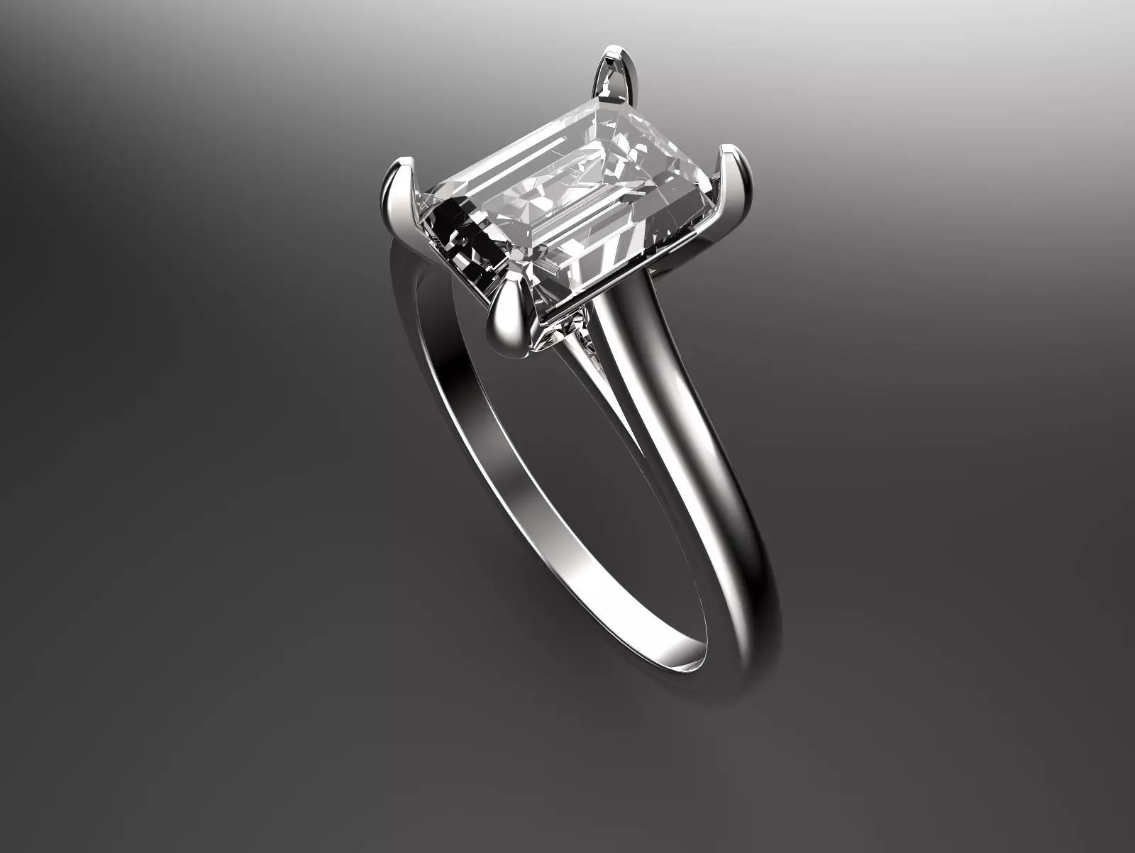 Ring Solitare shape 3D print model_0