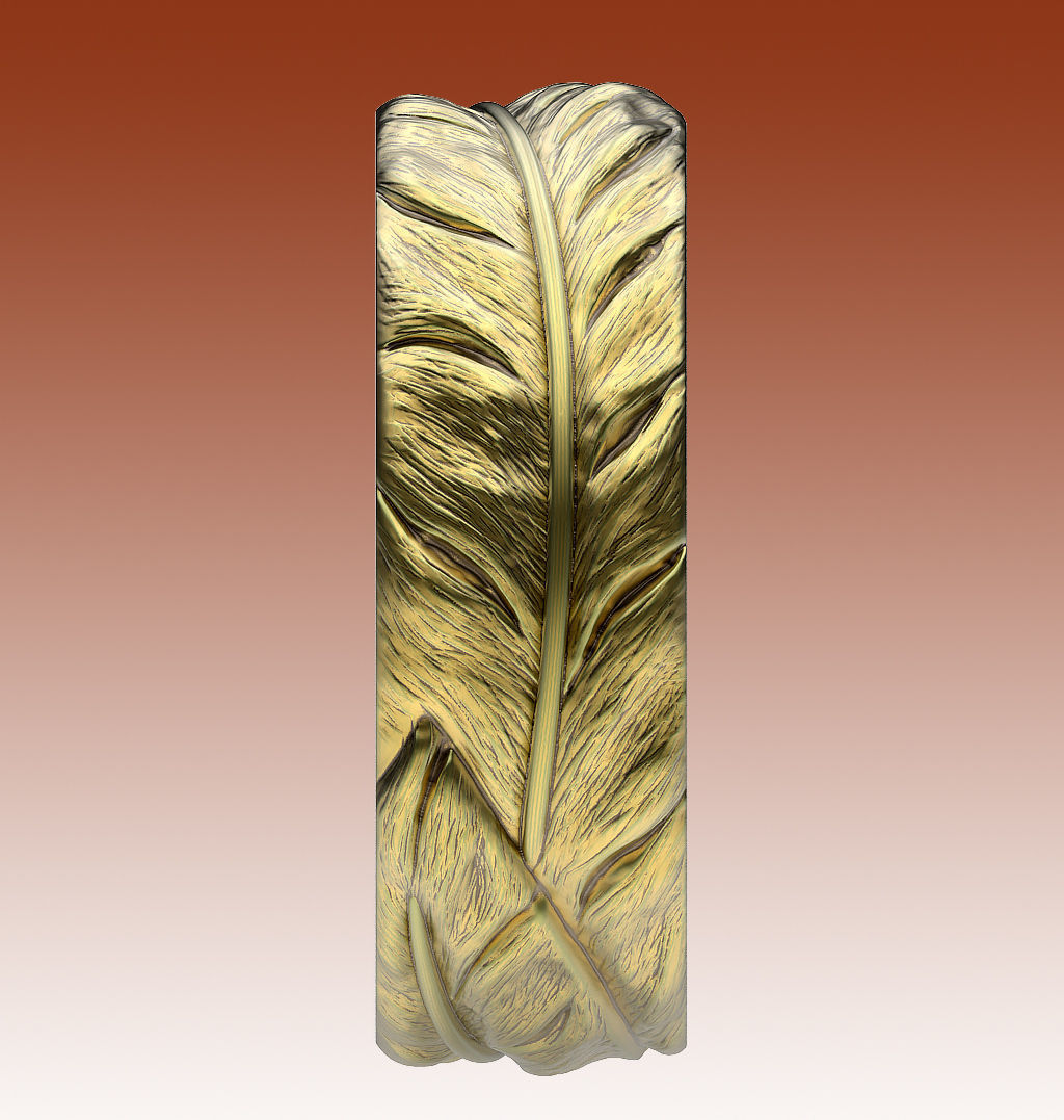 Ring Feathers 3D print model_5