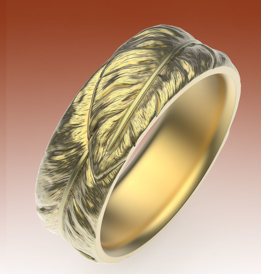 Ring Feathers 3D print model_2