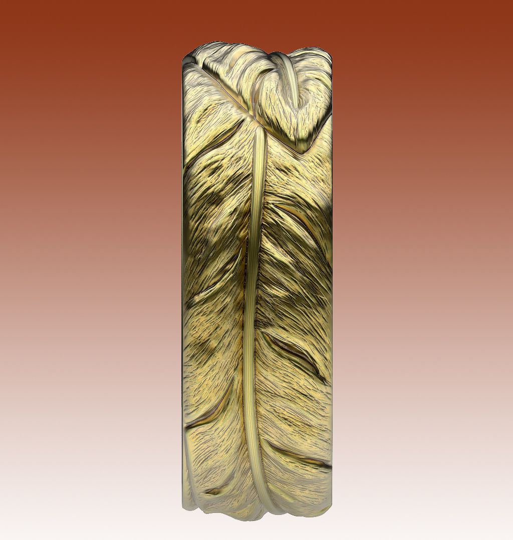 Ring Feathers 3D print model_4
