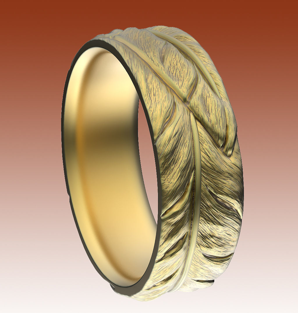 Ring Feathers 3D print model_8