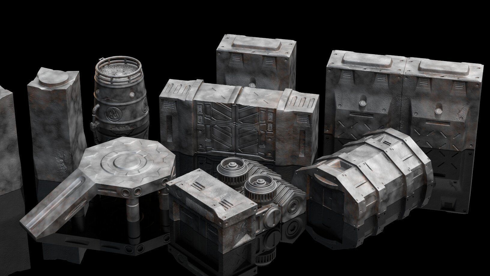 Terrain Base Building Pack 3D print model_2