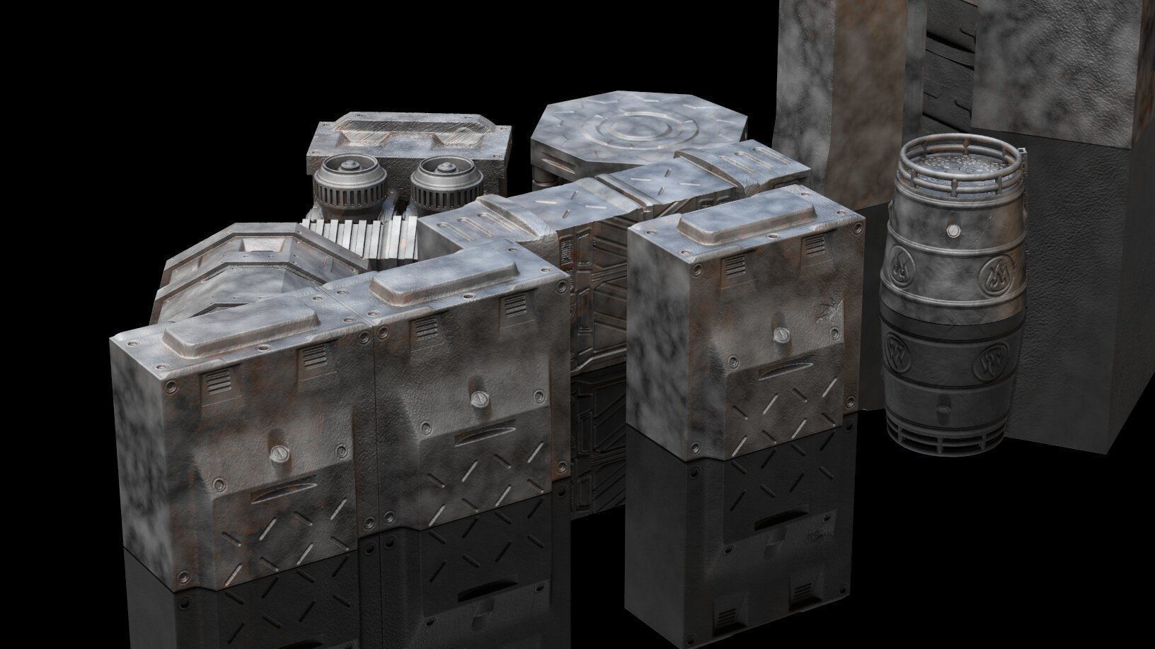Terrain Base Building Pack 3D print model_3