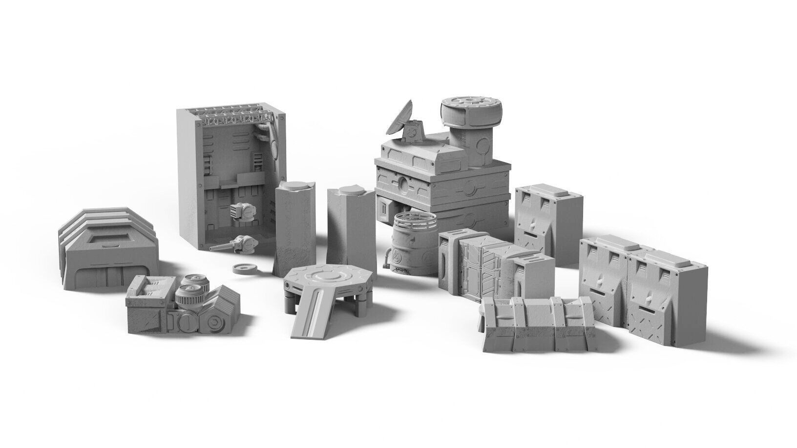 Terrain Base Building Pack 3D print model_1