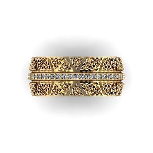 CJC1921 Ladies womans womens diamond ruby emerald  ring 3D print model