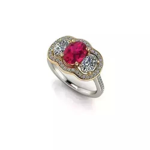 CJCH2 Ladies womans womens diamond ruby emerald Rings