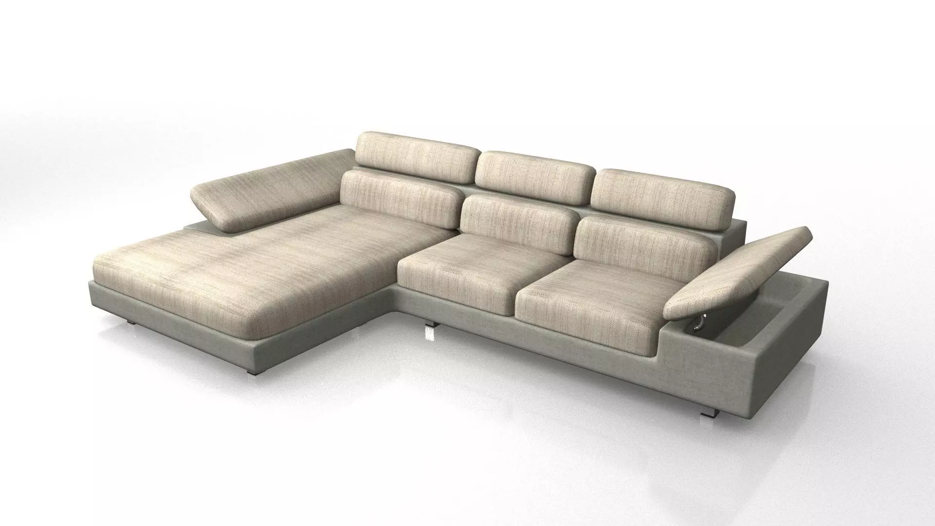 Fabric Sofa Free 3D model_0