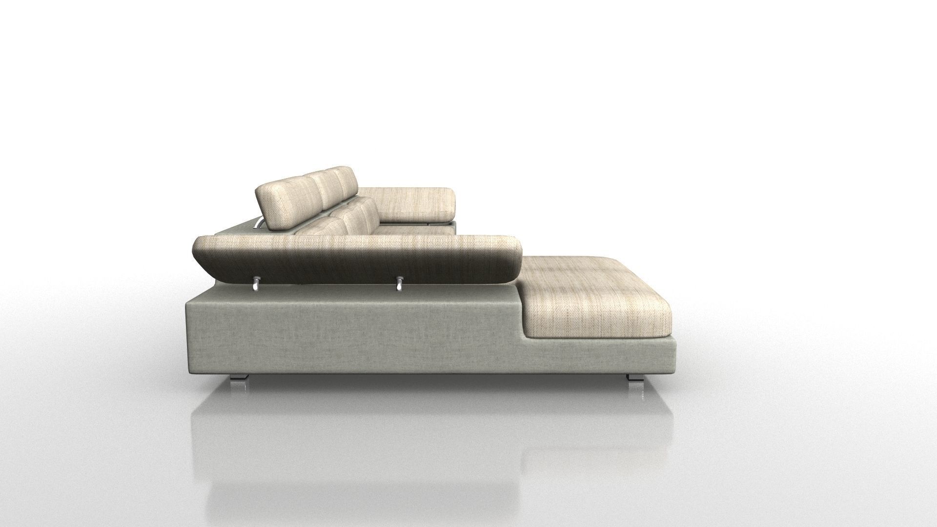 Fabric Sofa Free 3D model_4