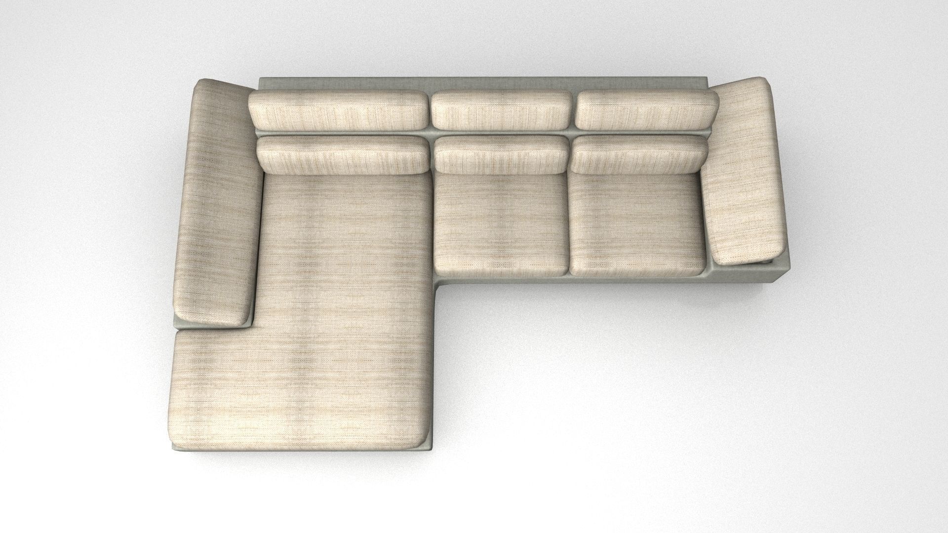 Fabric Sofa Free 3D model_3