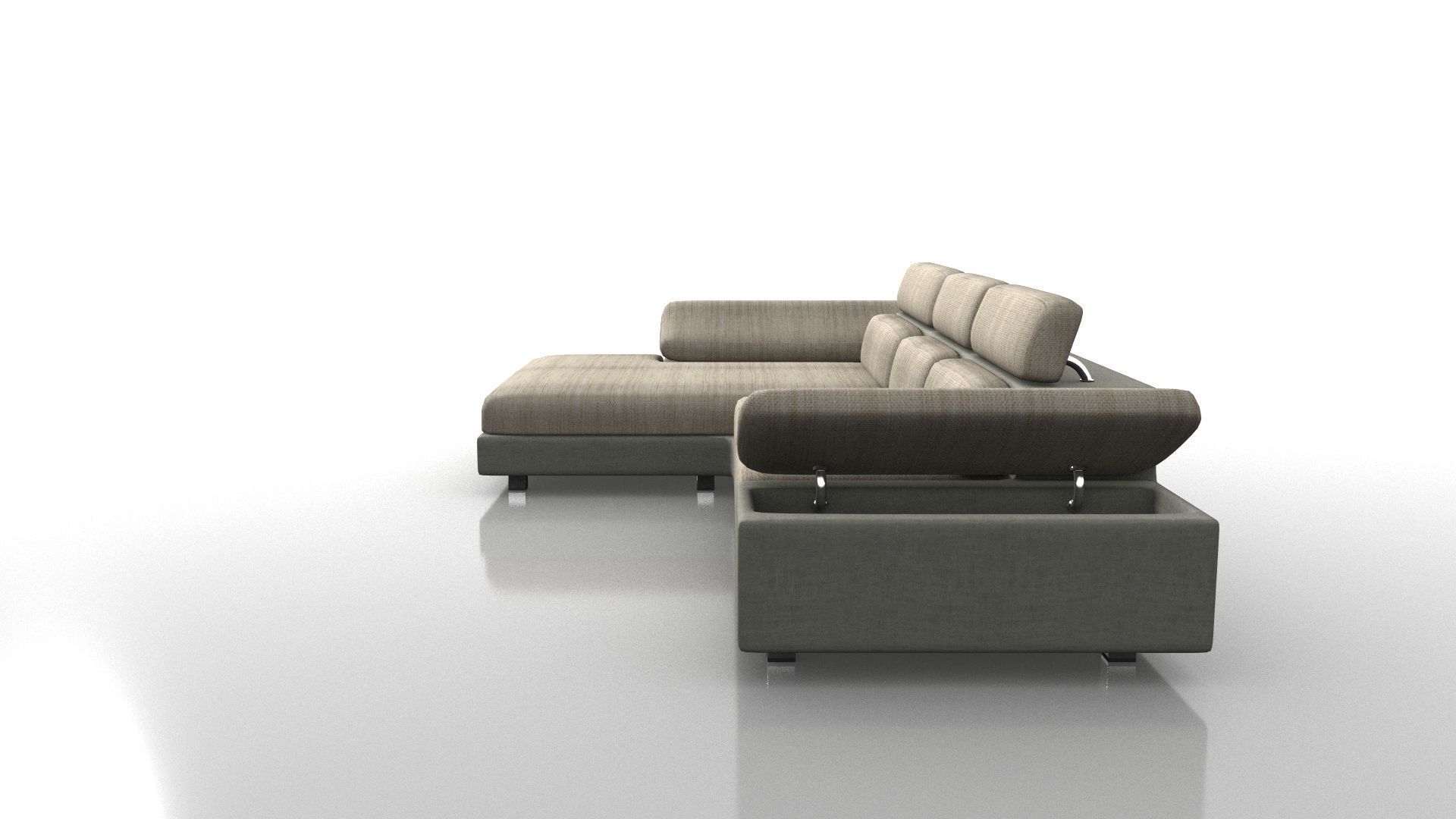 Fabric Sofa Free 3D model_6