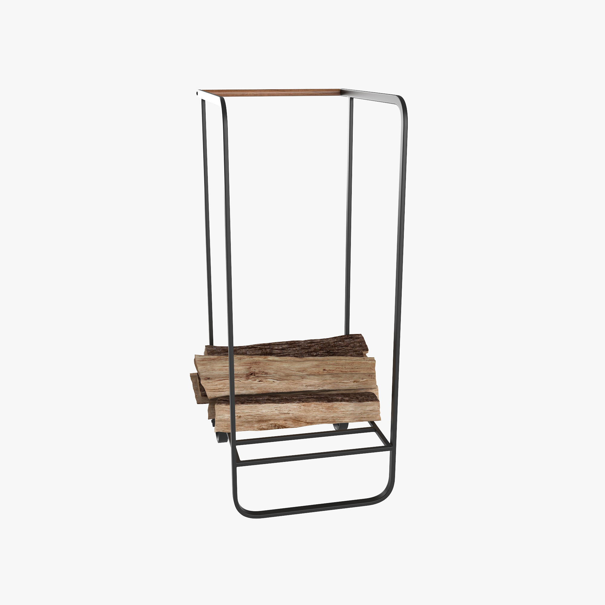 Firewood cart 3D model_2