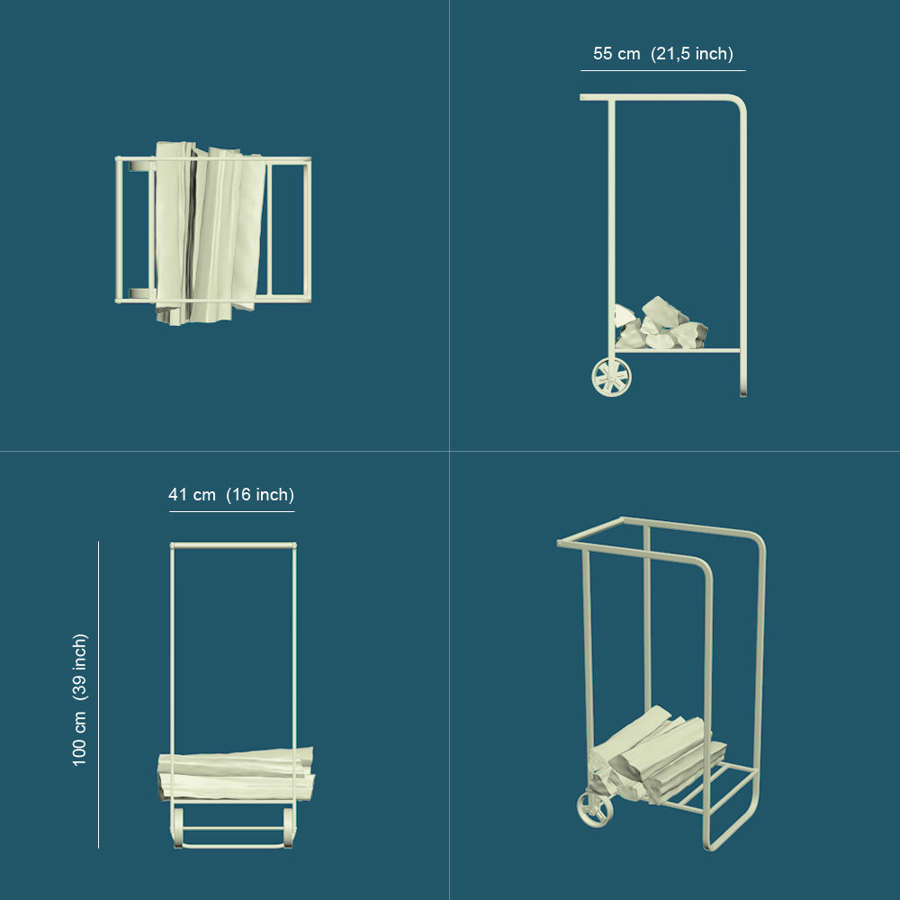 Firewood cart 3D model_9