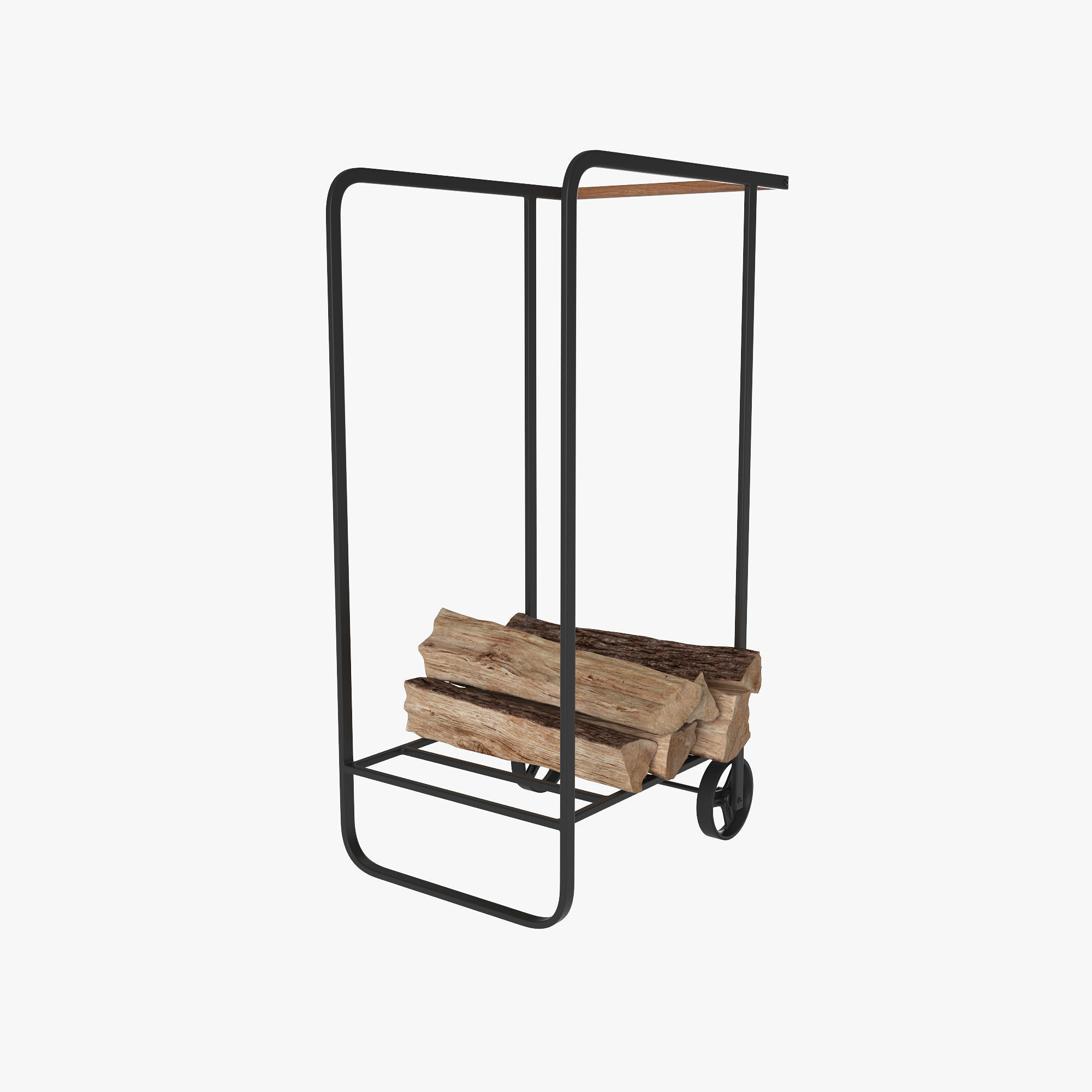 Firewood cart 3D model_3