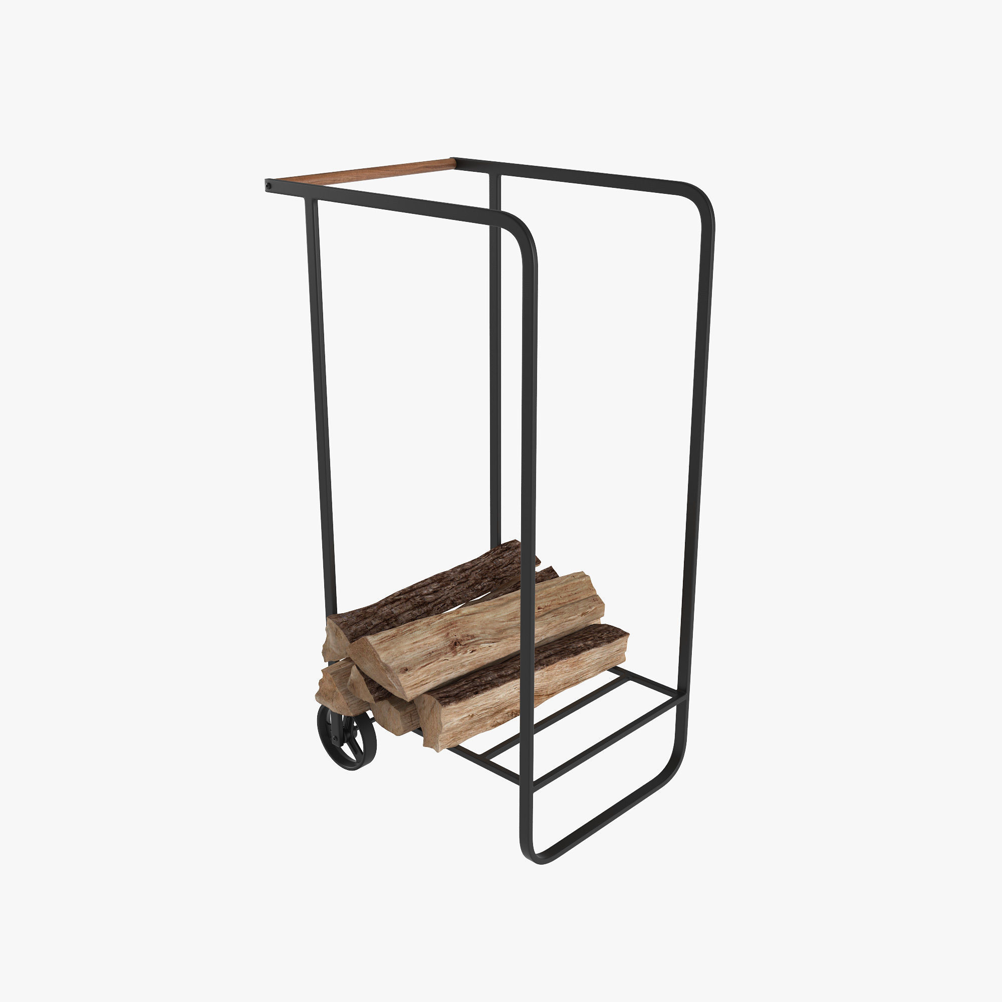 Firewood cart 3D model_1
