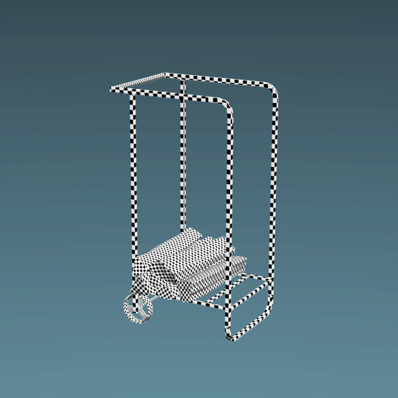 Firewood cart 3D model_10