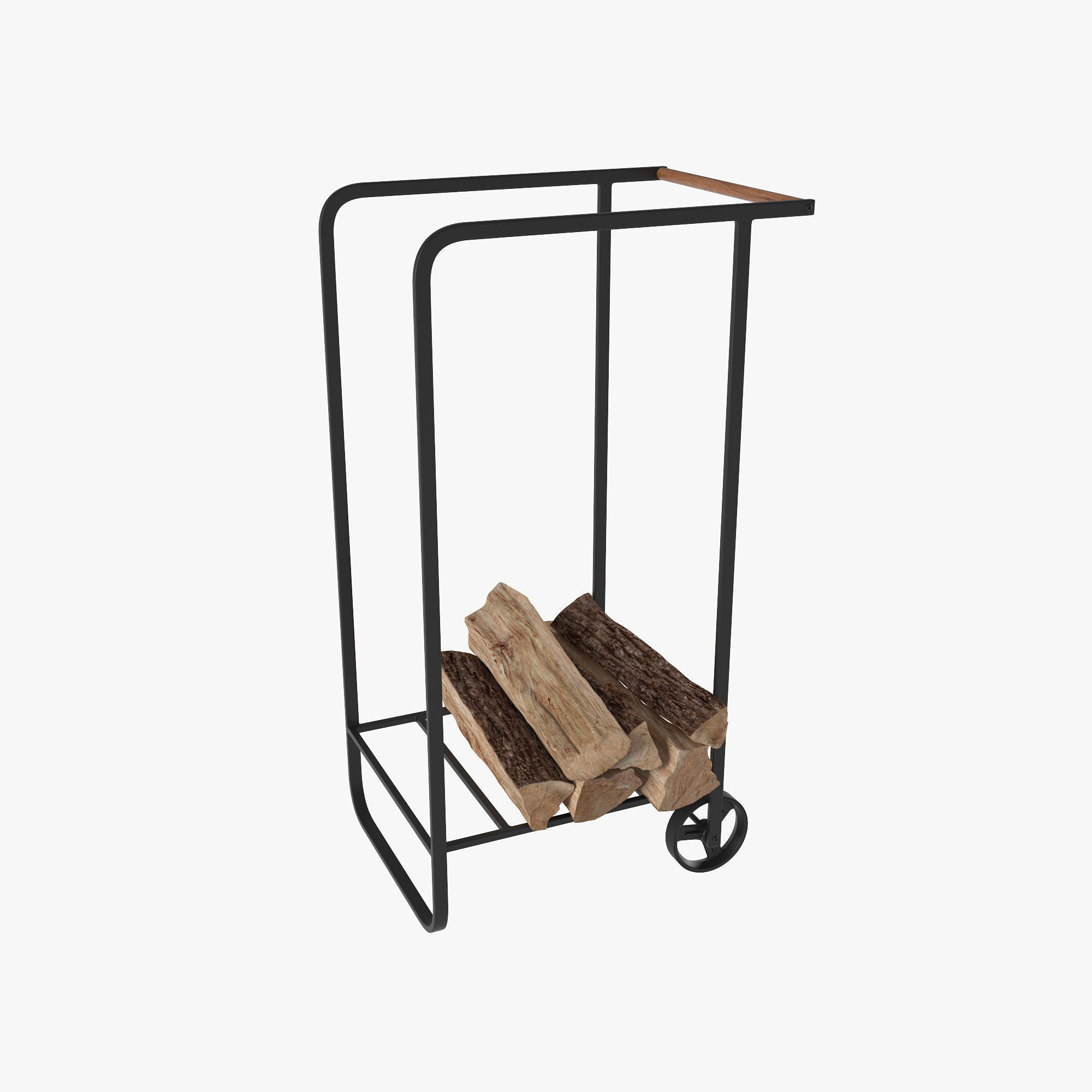 Firewood cart 3D model_4