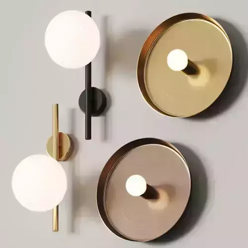 Asaf Weinbroom Brass Plate and Smoking Wall Lamps