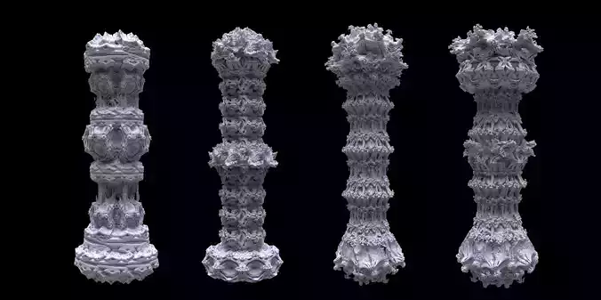 Digital Grotesque Columns 3D model