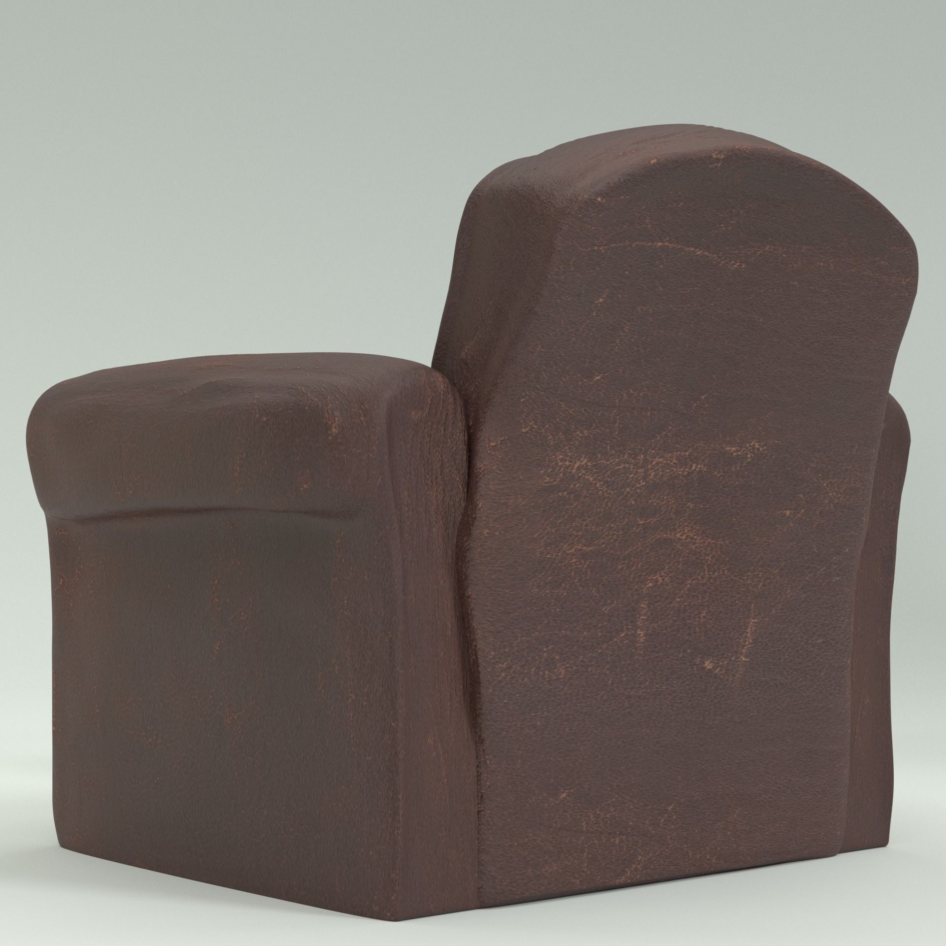 Old Armchair 3D PBR Model 3D model_1