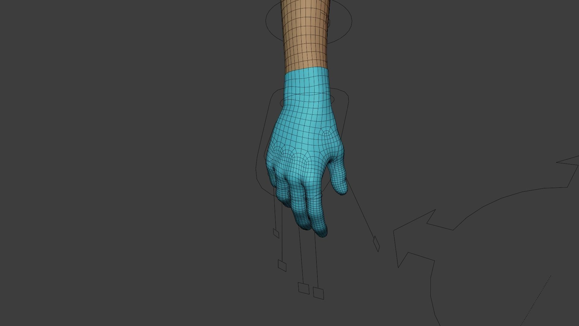 gloved medical hand Low-poly 3D model_16