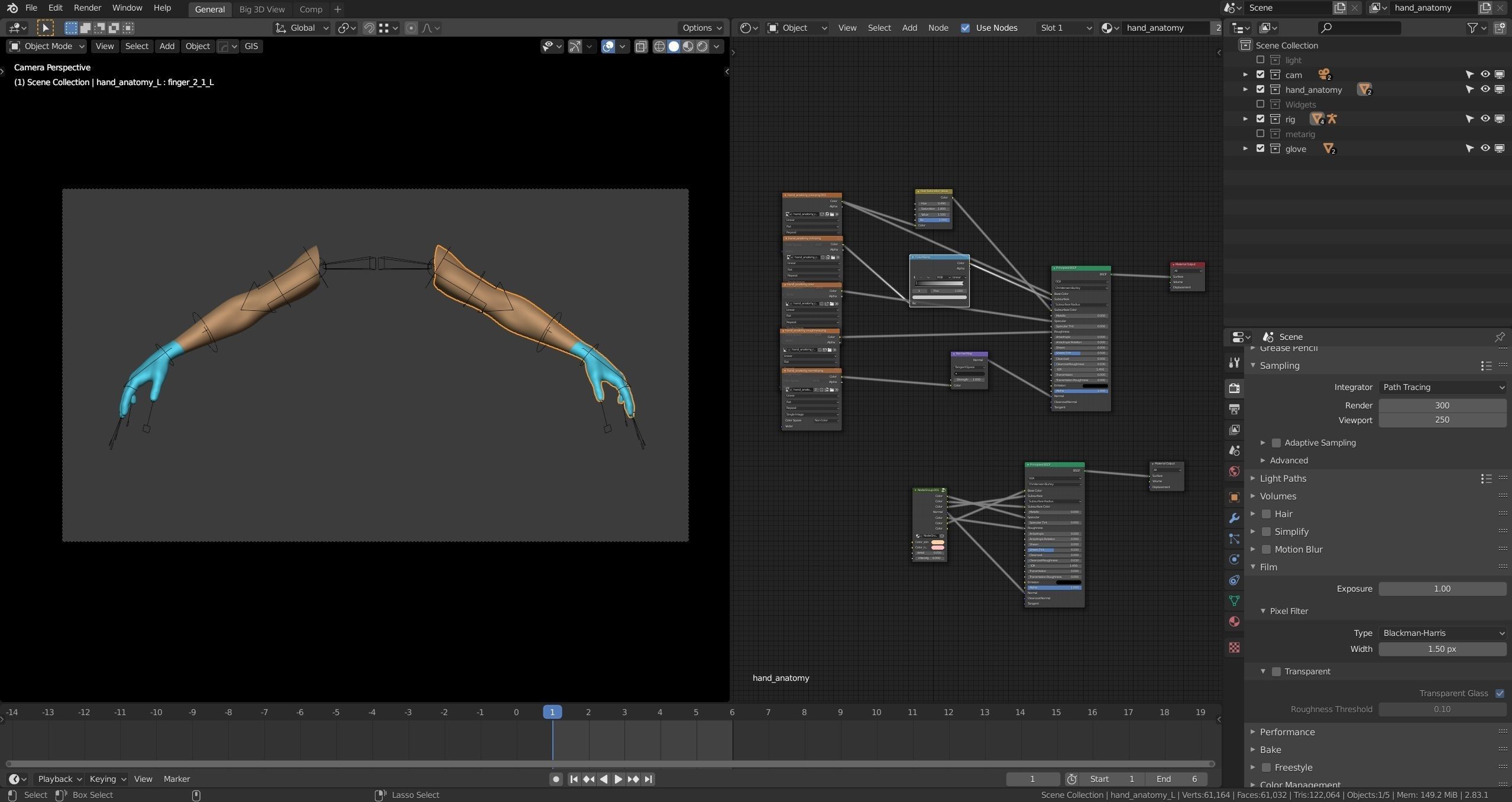 gloved medical hand Low-poly 3D model_22