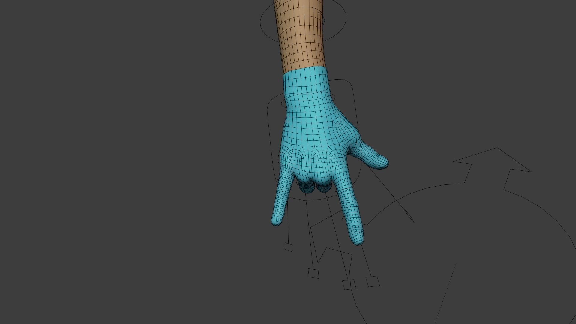 gloved medical hand Low-poly 3D model_14