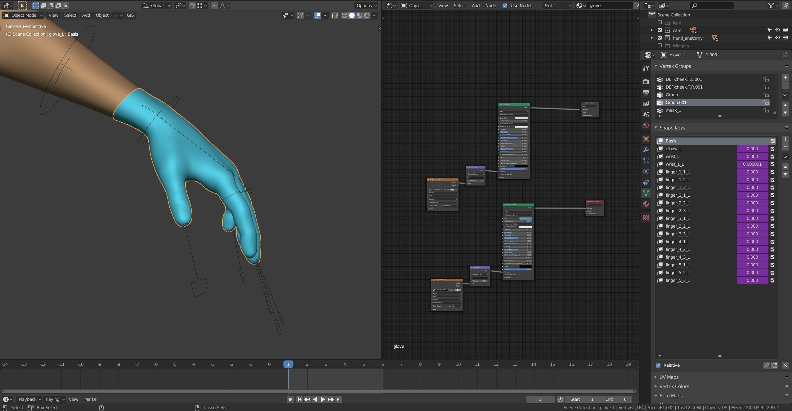 gloved medical hand Low-poly 3D model_24