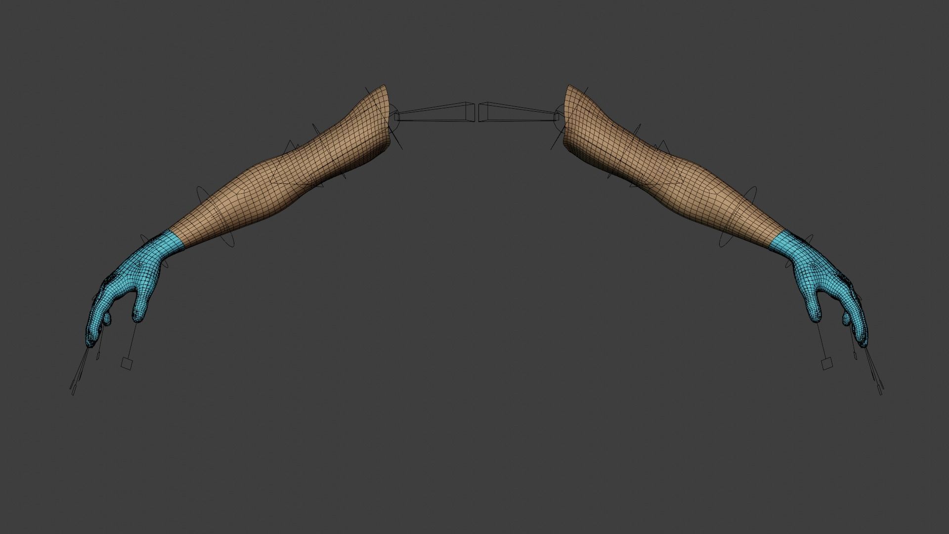 gloved medical hand Low-poly 3D model_12