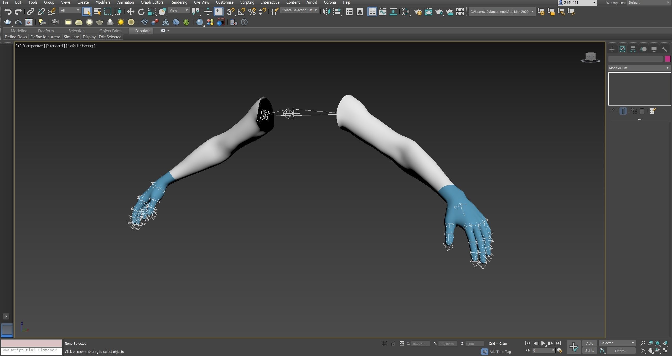 gloved medical hand Low-poly 3D model_19