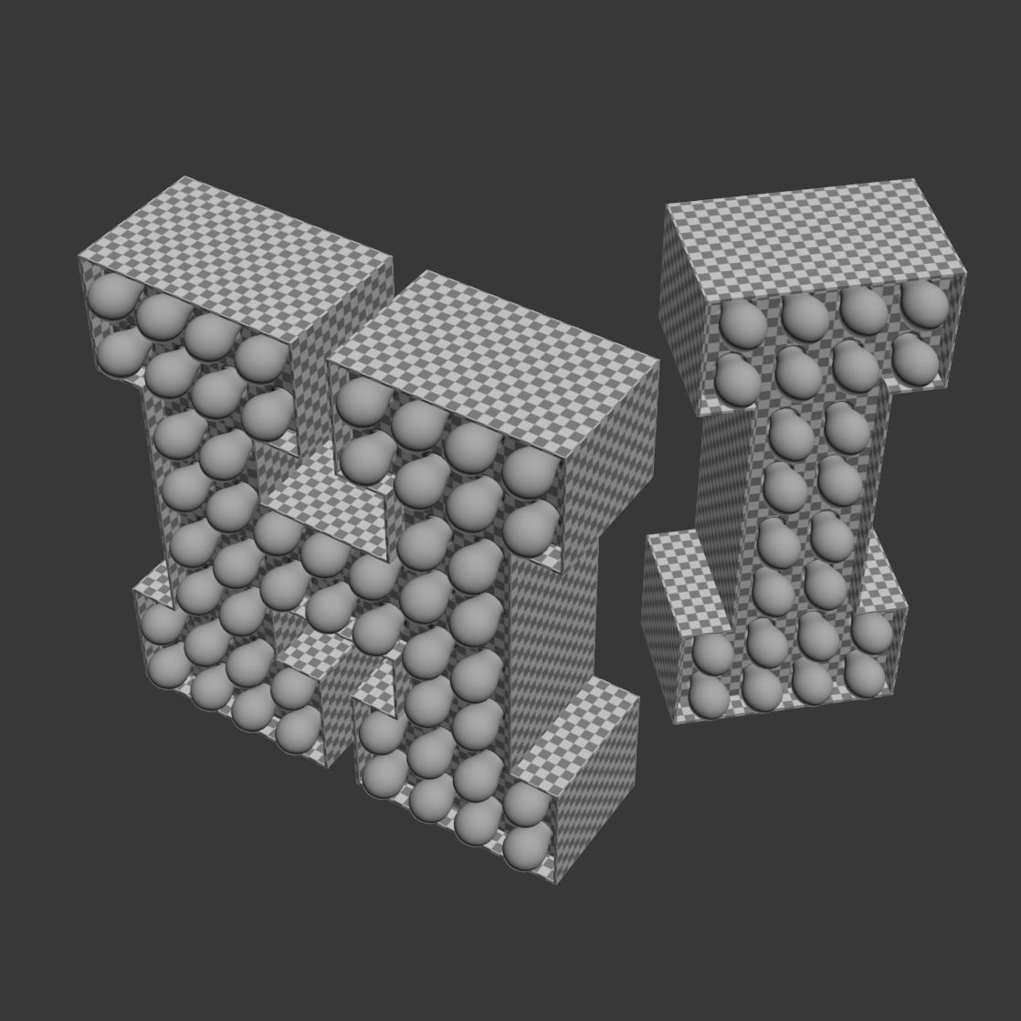 Letters with lights  3D model_6