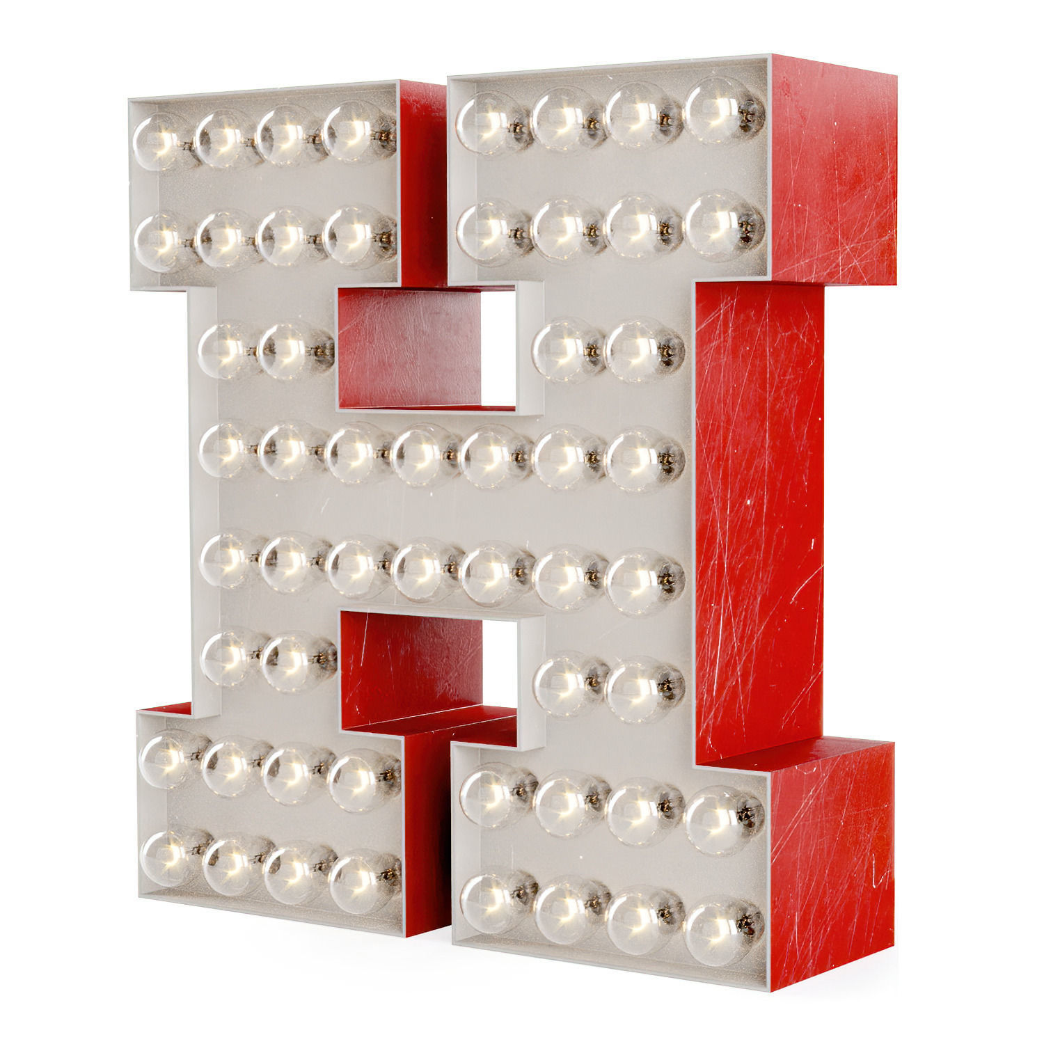 Letters with lights  3D model_1