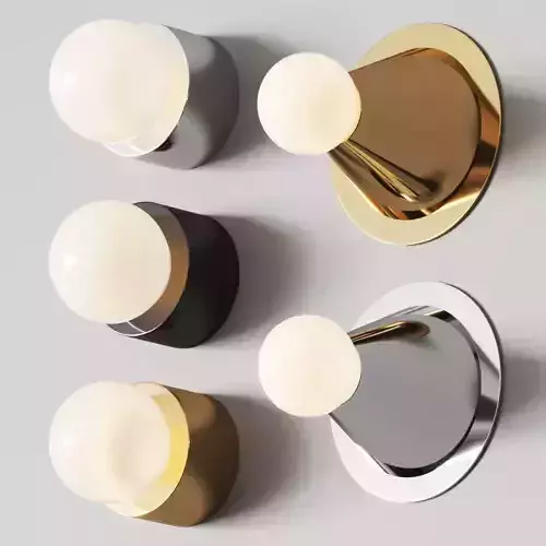Michael Anastassiades Sconce 60 and Cone Wall Lamps 3D model