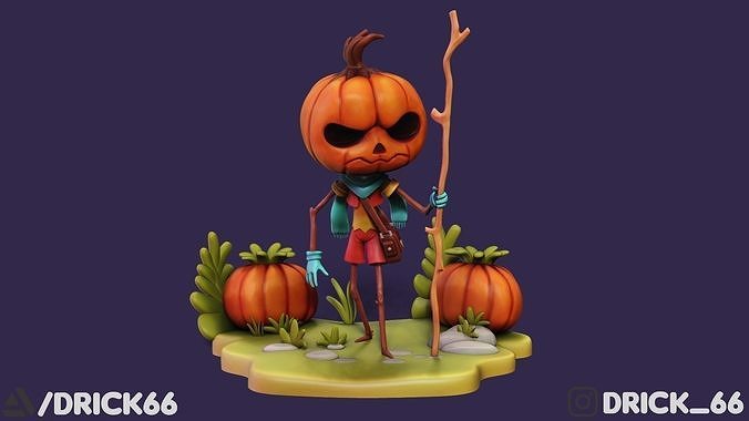 The pumpkin Mage Free 3D print model