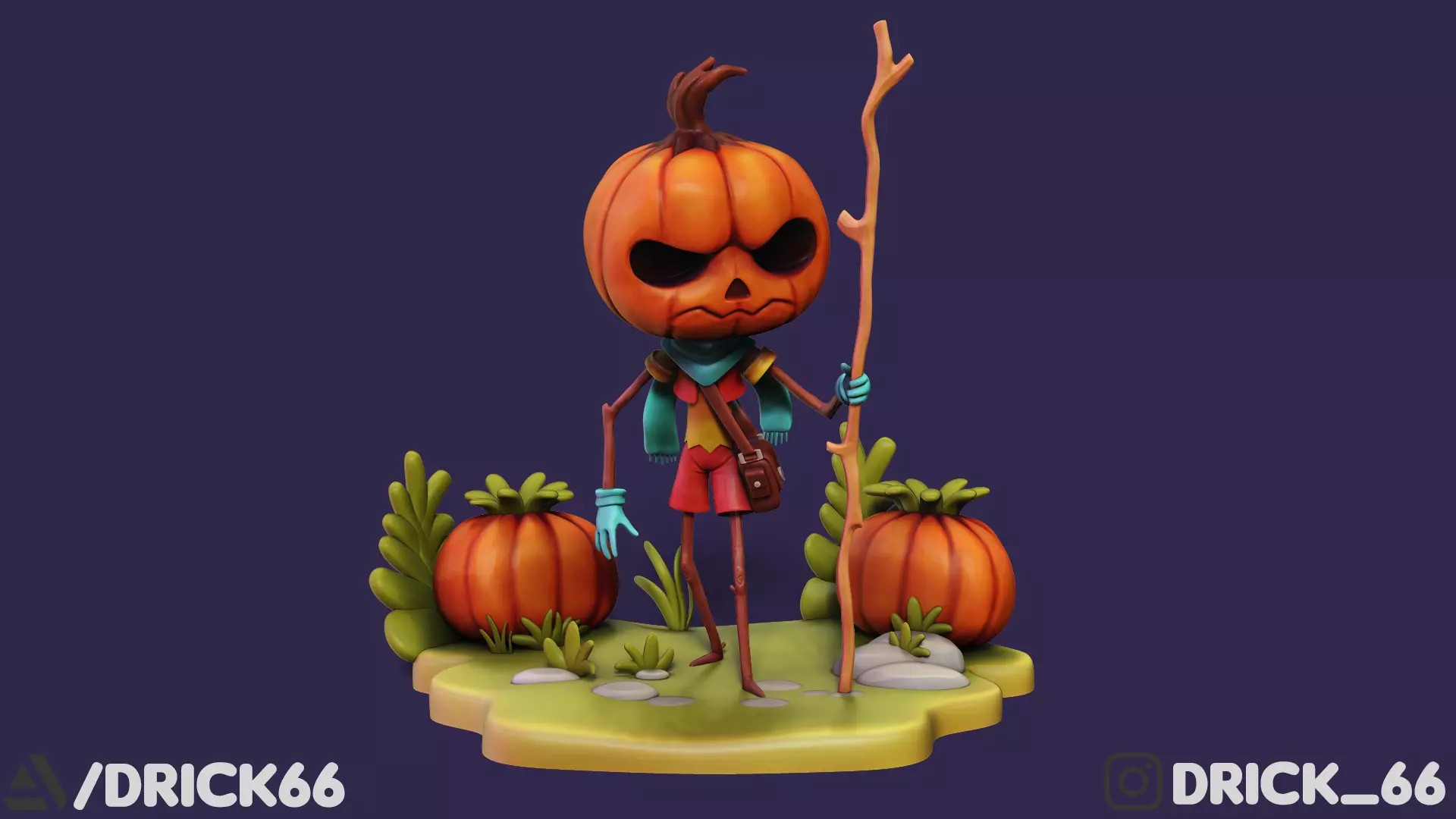The pumpkin Mage Free 3D print model