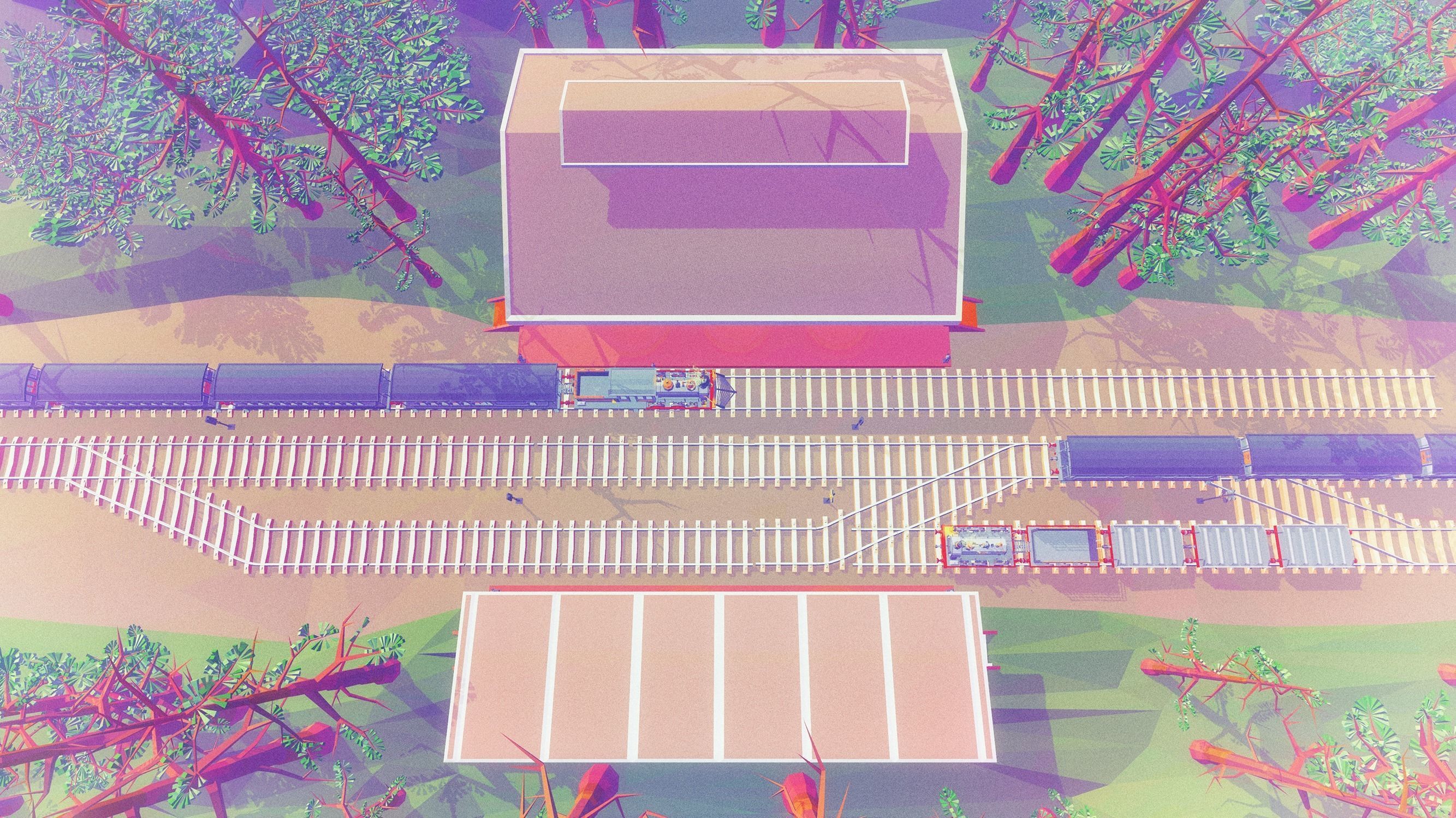 Steam Trains and Stations - Low Poly Low-poly 3D model_5