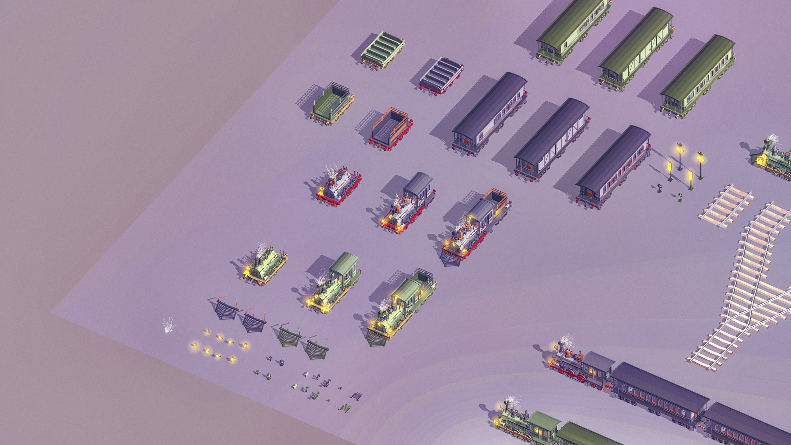 Steam Trains and Stations - Low Poly Low-poly 3D model_15