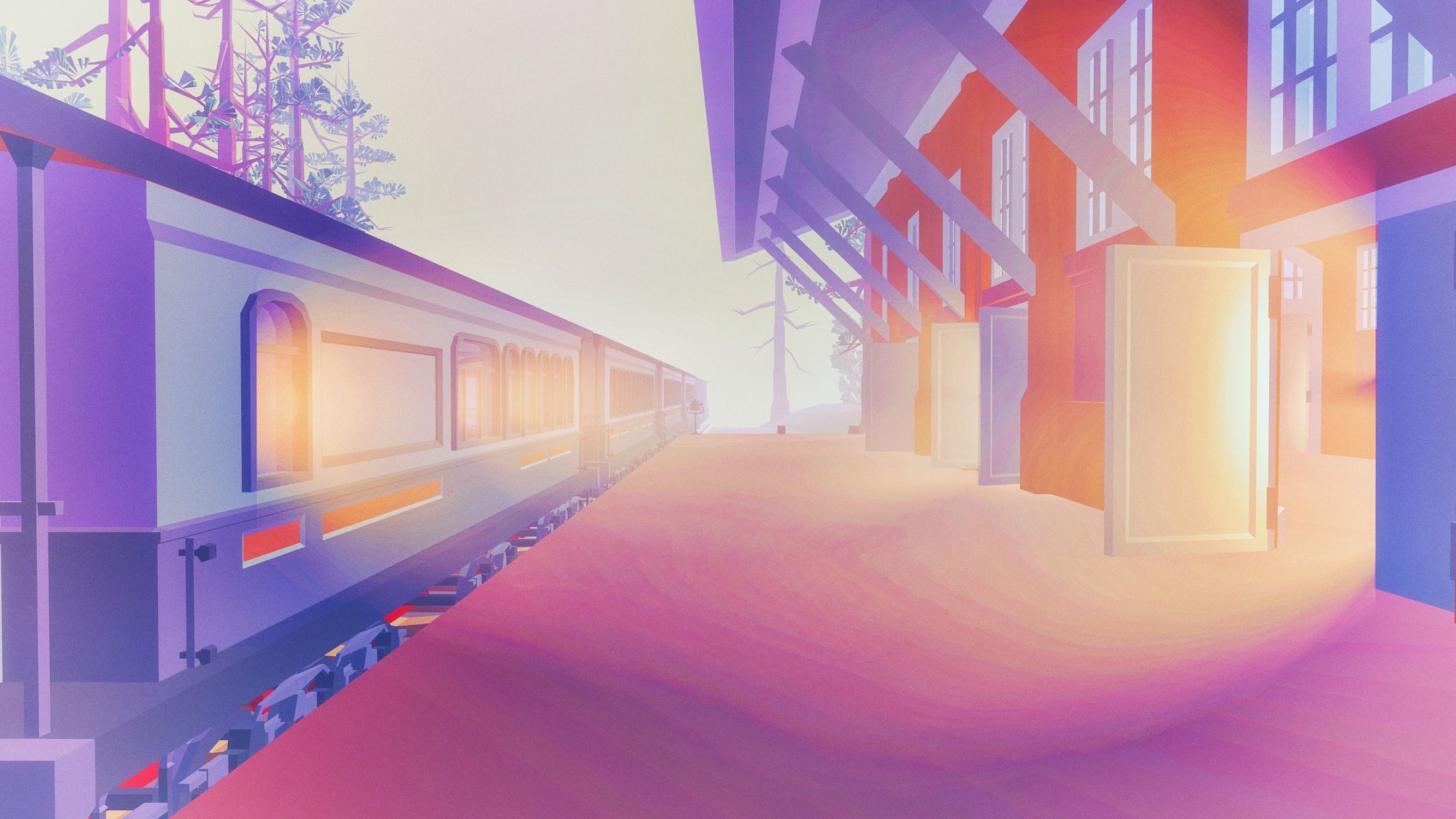 Steam Trains and Stations - Low Poly Low-poly 3D model_11
