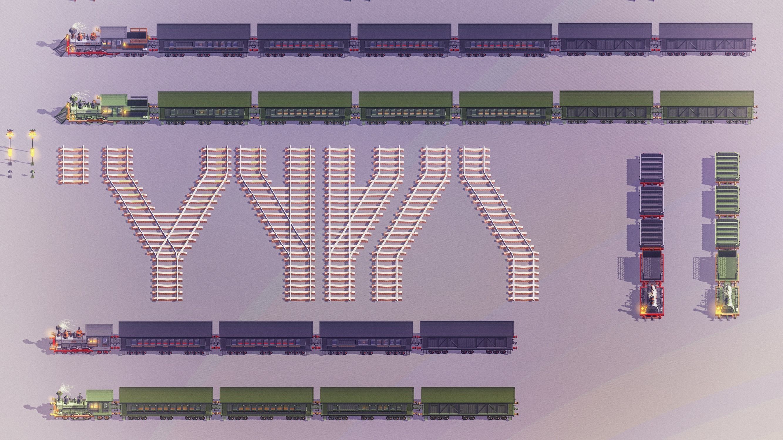 Steam Trains and Stations - Low Poly Low-poly 3D model_17