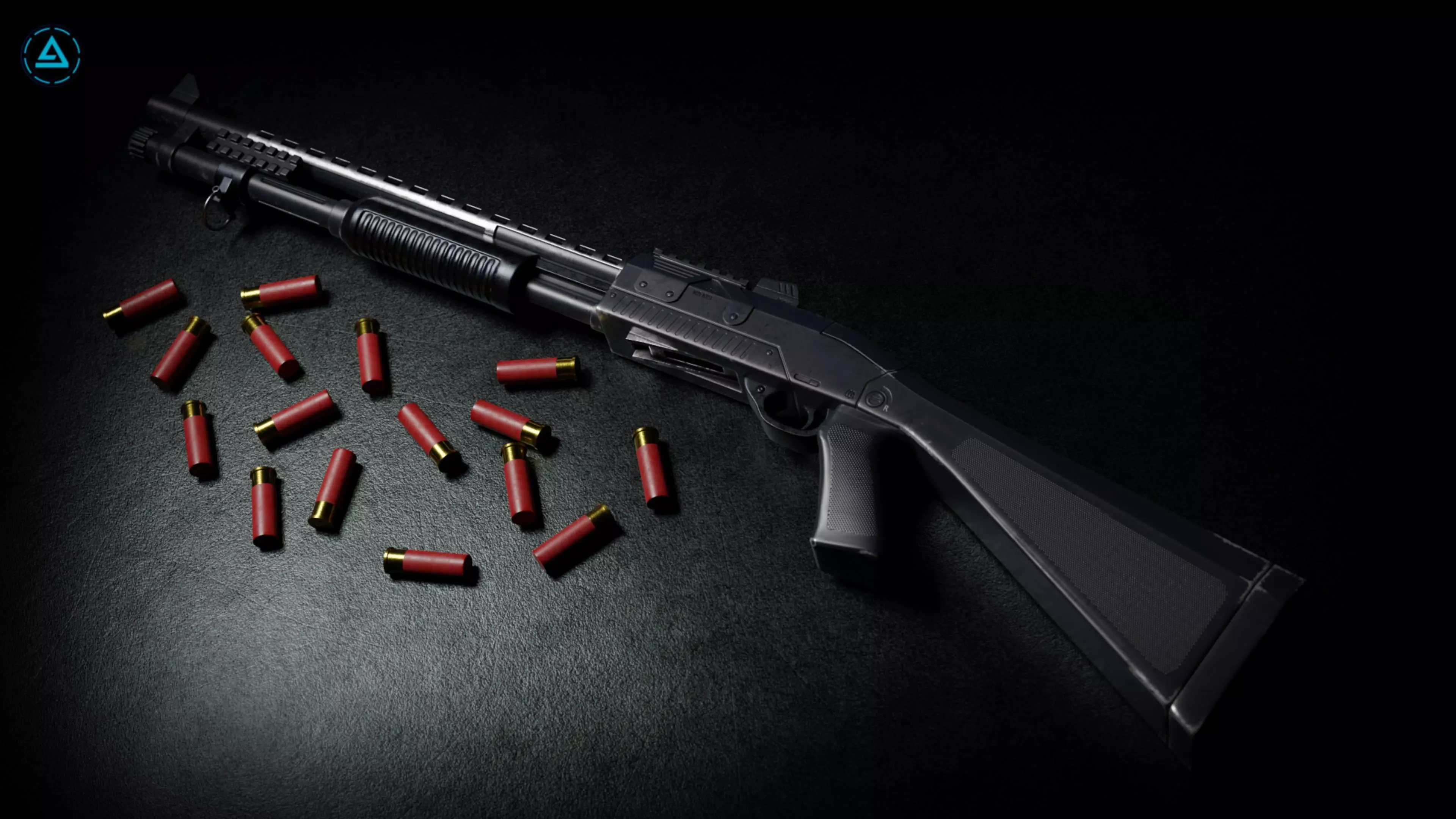 SPAZ M4 Shotgun Low-poly 3D model