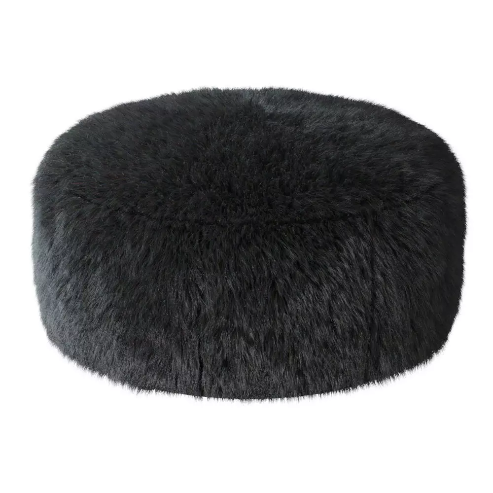 Aspyn Faux Fur Shag Ottoman 3D model