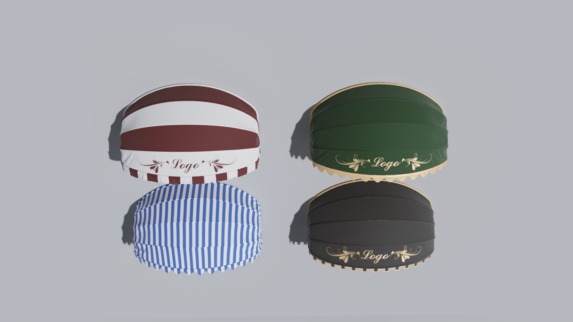 Sun protection awnings 3D model_3