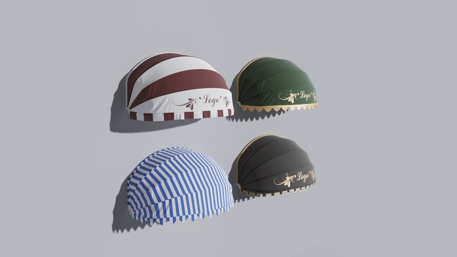 Sun protection awnings 3D model_5