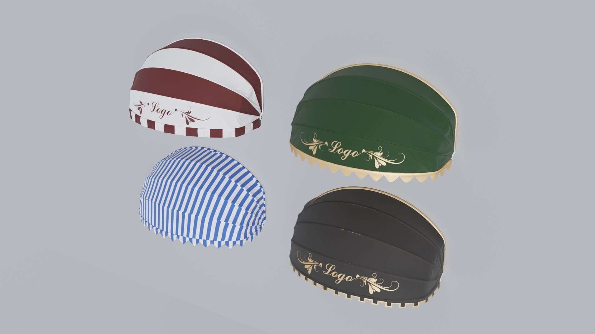 Sun protection awnings 3D model_2