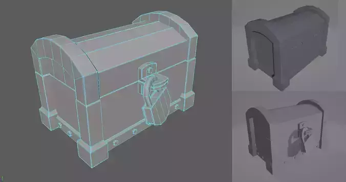 Stylized Chest Box no UVW mapping