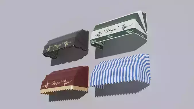 Sun protection awnings 3D model