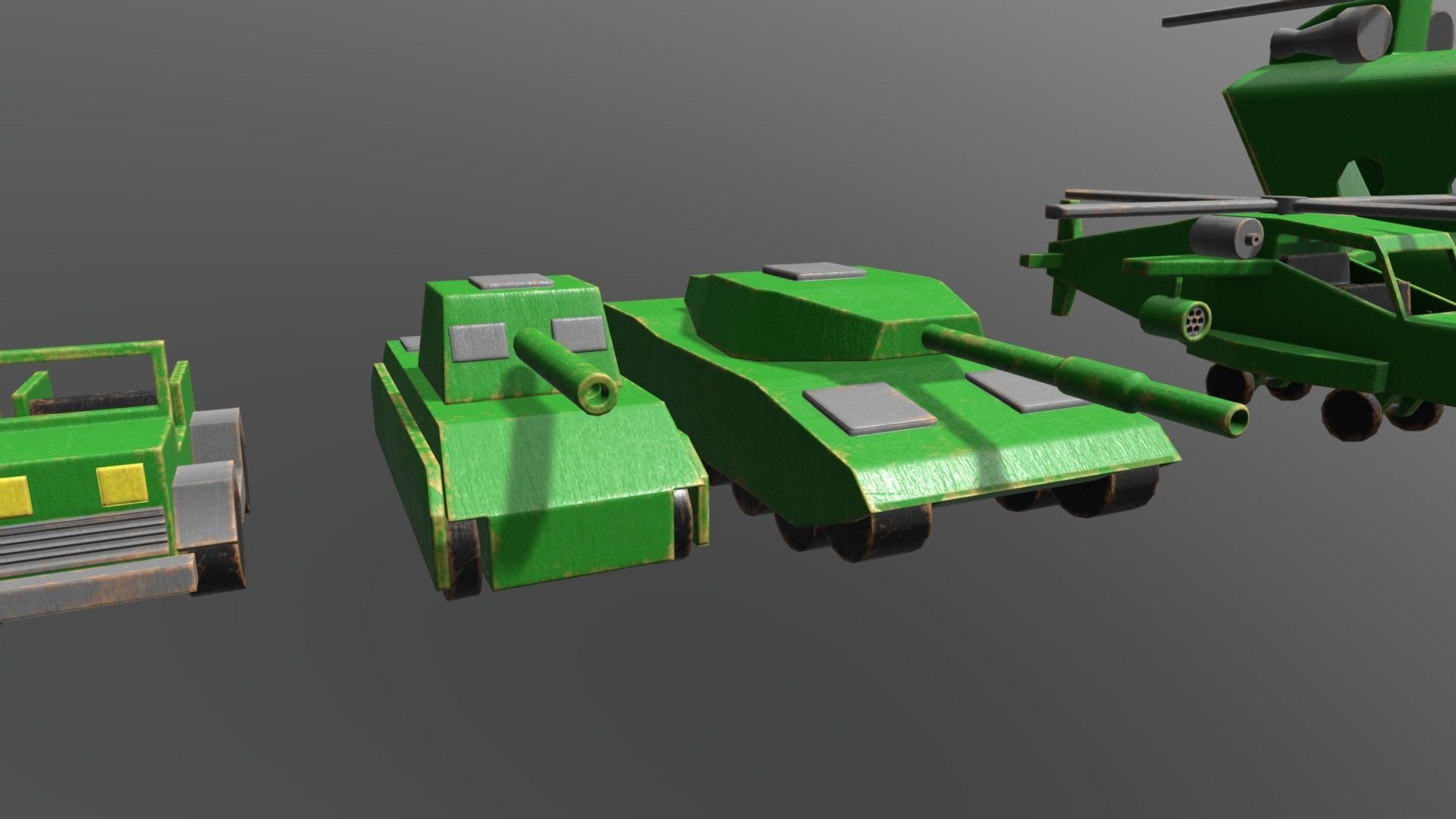 Wooden Toys Vehicle Pack Low-poly 3D model_5