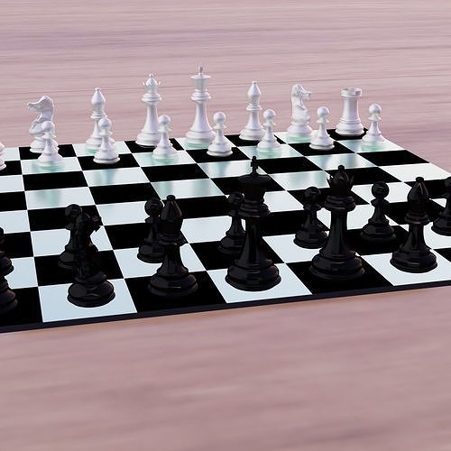 My Chess Game in 3d Low-poly 3D model