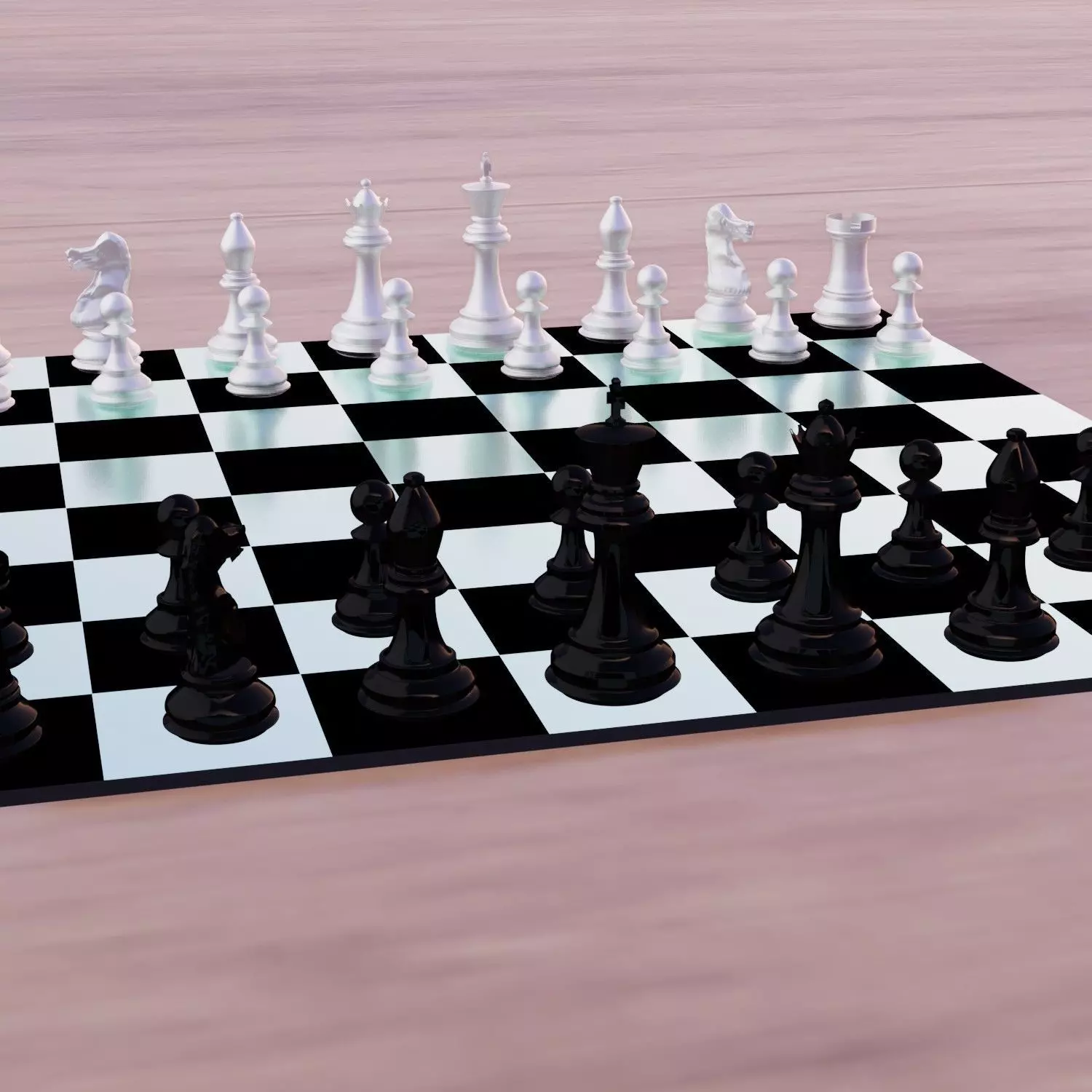 My Chess Game in 3d Low-poly 3D model_0