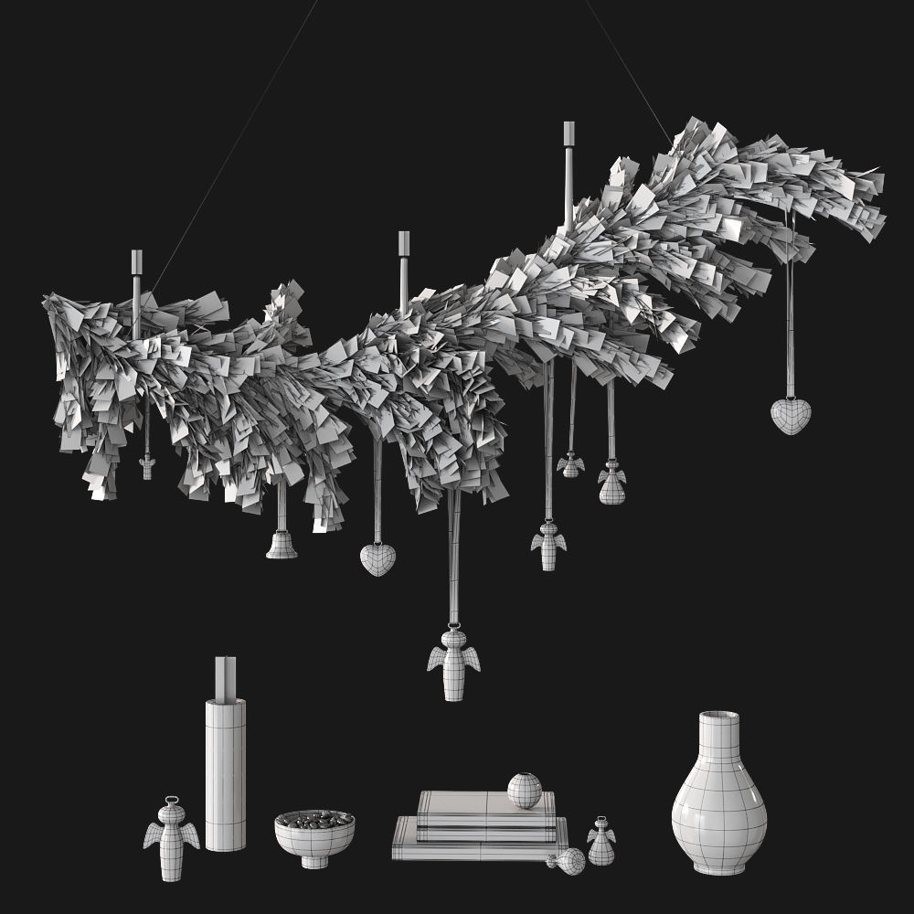 Christmas decorative set 3D model_5